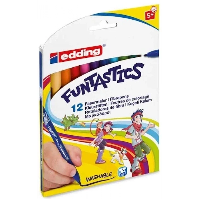 Edding 15 Funtastics İnce Keçeli Kalem 12 Renk