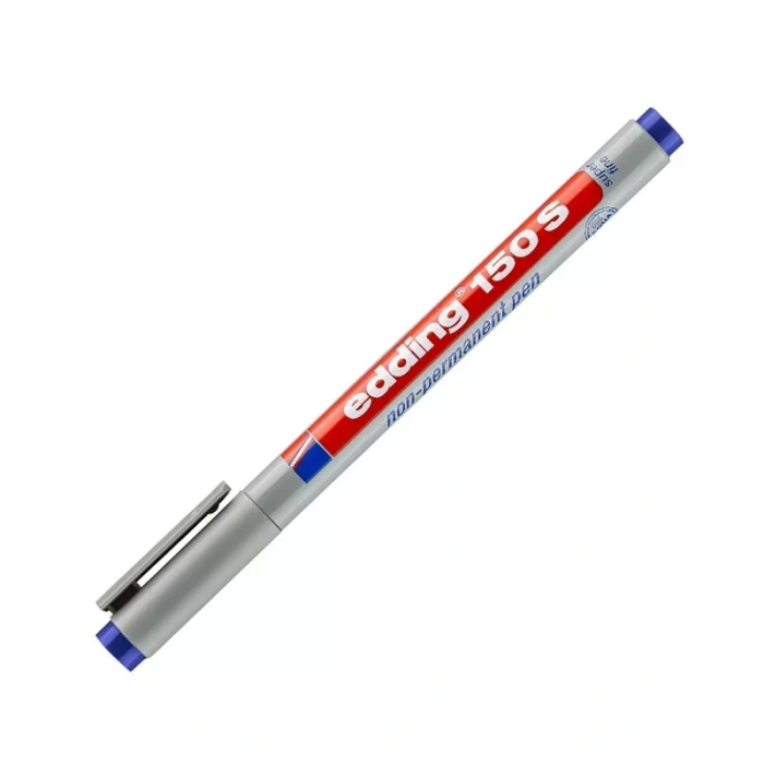 EDDİNG 150S SİLİNEBİLİR ASETAT KALEMİ (NON PERMANENT) 0.3mm MAVİ