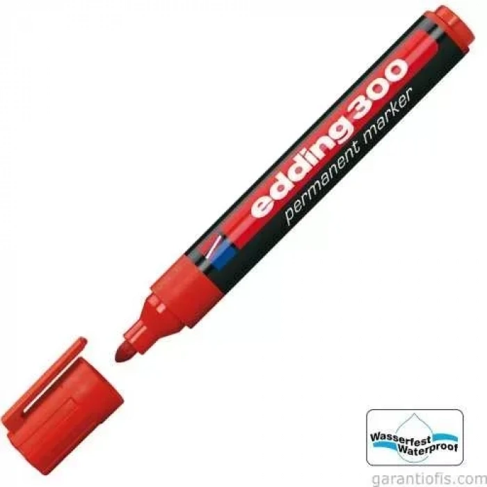 Edding 300 Yuvarlak Uçlu Kırmızı Silinmeyen Permanent Markör