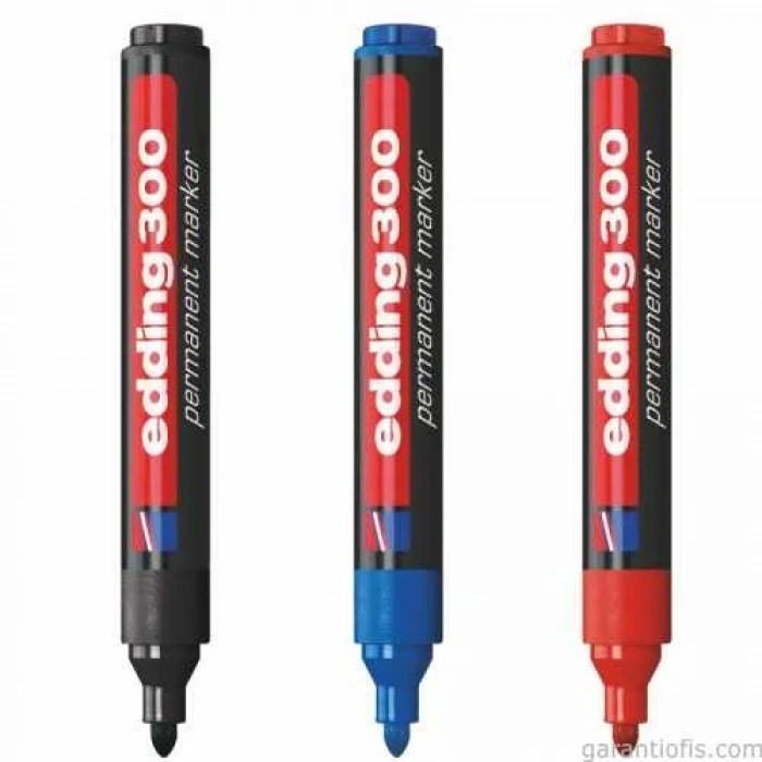 Edding 300 Yuvarlak Uçlu Siyah Silinmeyen Permanent Markör