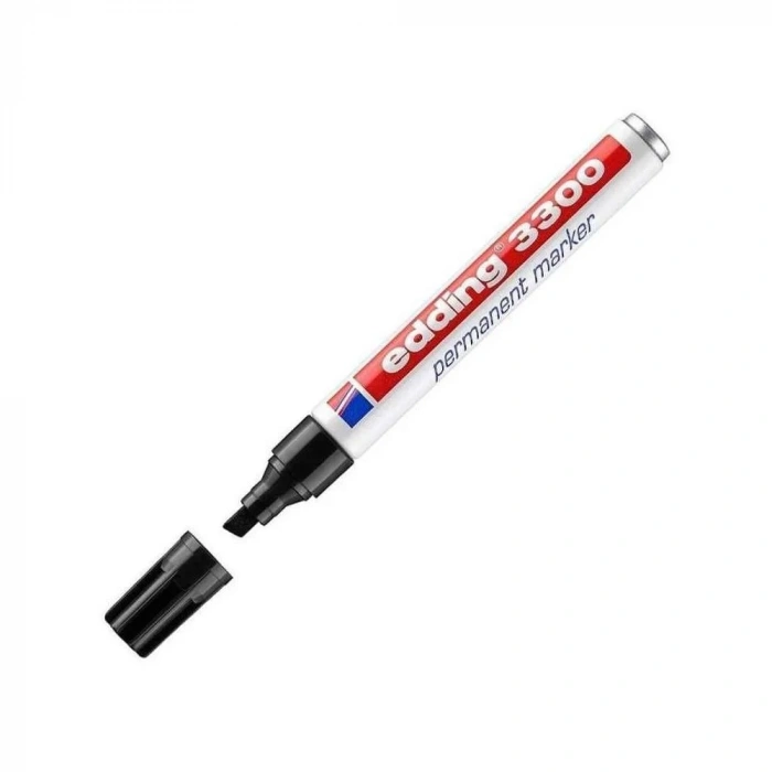 Edding 3300 Siyah Kesik Uçlu Permanent Marker Endüstriyel Kalem