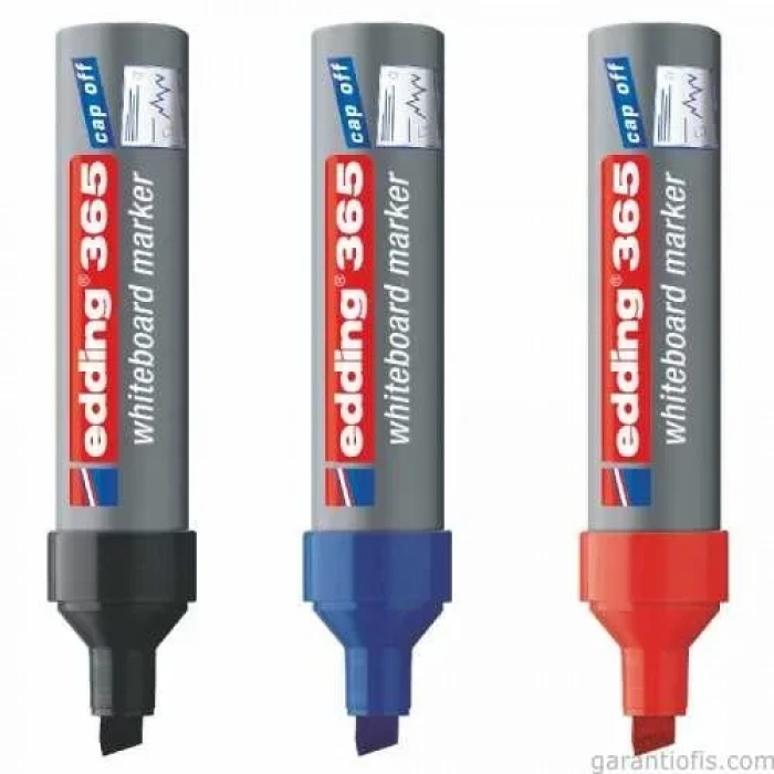 Edding 365 Kesik Uçlu Siyah Doldurulabilir Yazı Tahtası Kalemi