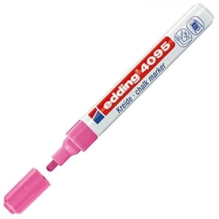 Edding 4090 Likit Tebeşir Ve Cam Kalemi Kesik Uç Fosforlu Pembe