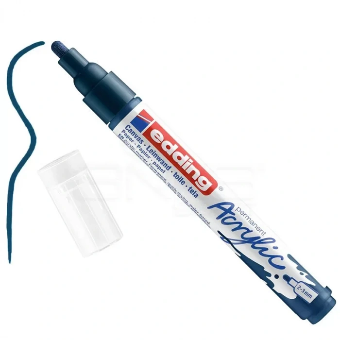 Edding 5100 Akrilik Marker Kalem 2-3mm Yuvarlak Uç 933 Gece Mavisi