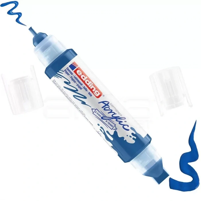 Edding 5400 Akrilik Marker Kalem Çift Uçlu 3d Double Liner 903 Anzer Mavi