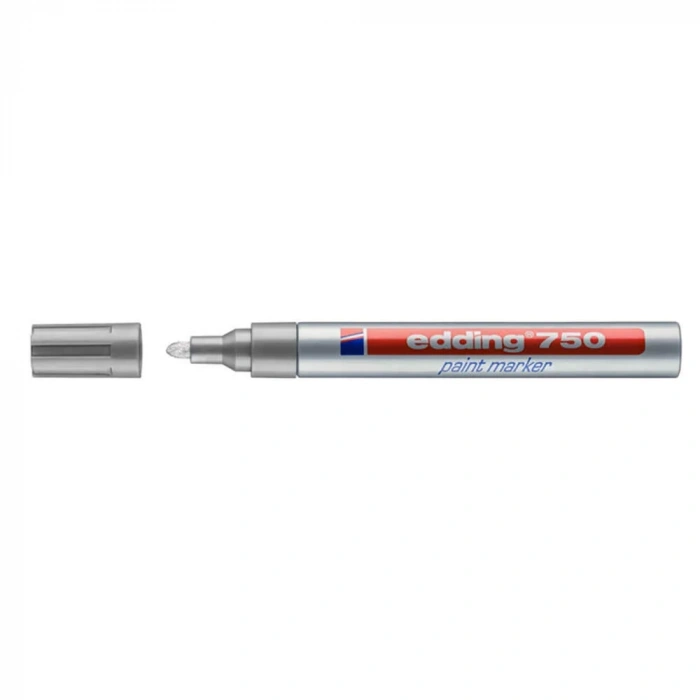 Edding 750 Tam Örtücü Boya Markörü Gümüş