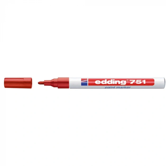Edding 751 Tam Örtücü Boya Markörü Kırmızı