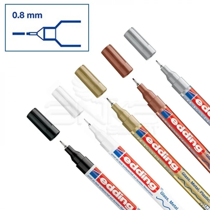 Edding 780 Gloss Paint Marker Ana Renkler 0.8mm 5li Set