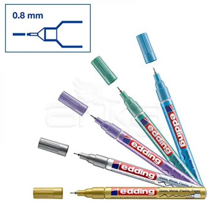 Edding 780 Gloss Paint Marker Metalik  0.8mm 5li Set
