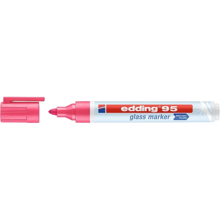Edding 95 Glass Marker Cam Kalemi Neon Pembe