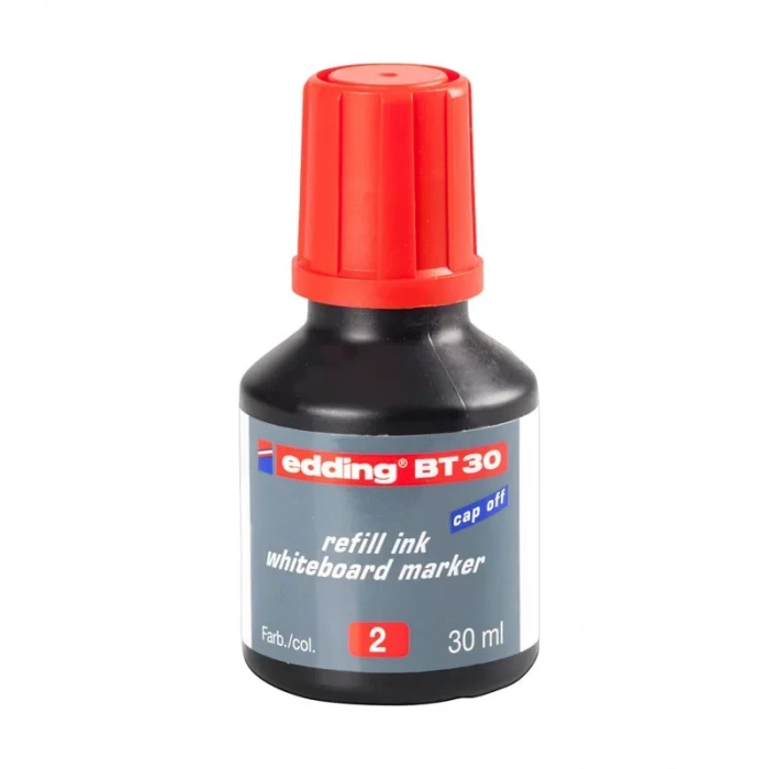 EDDİNG BT 30 TAHTA KALEM MÜREKKEBİ KIRMIZI 30ml