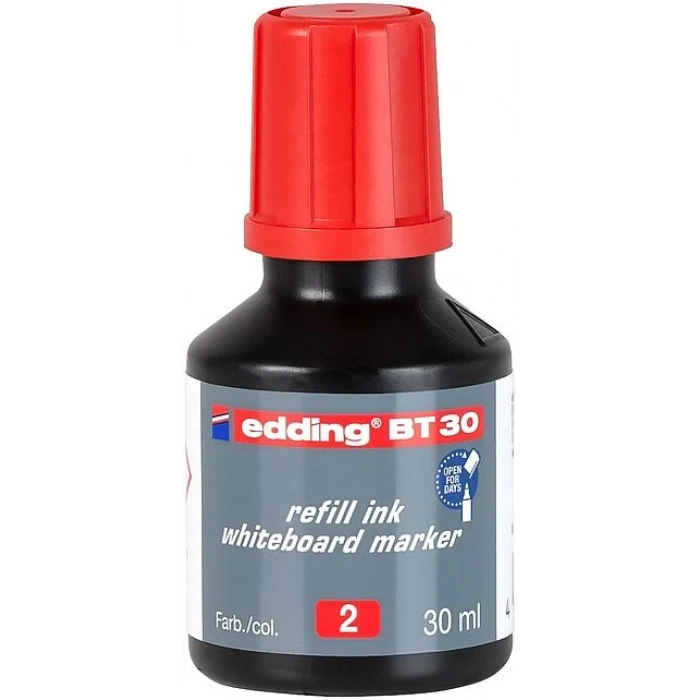 EDDİNG BT30 KIRMIZI TAHTA KALEMİ MÜREKKEBİ 30 ml