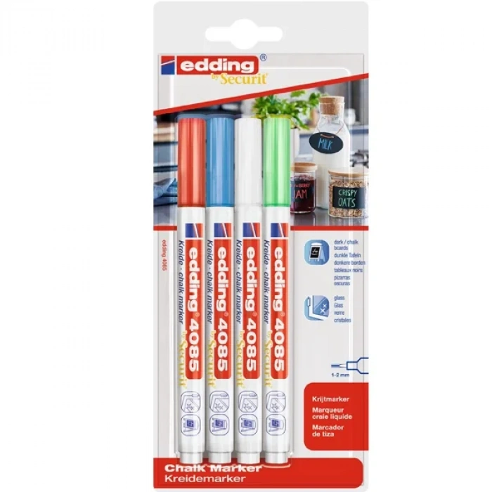 Edding Cam Kalemi 1-2 MM 4 LÜ Blister 4085