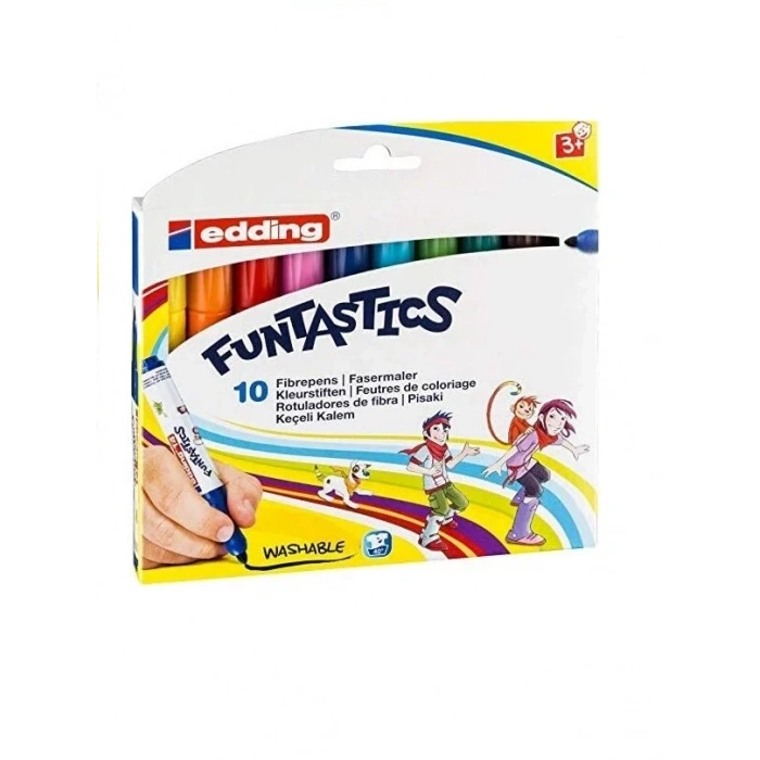 Edding E-14 Funtastics Jumbo Keçeli Kalem 10 Renk