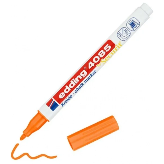 EDDİNG E-4085 LİKİT TEBEŞİR VE CAM KALEMİ FOSFORLU TURUNCU