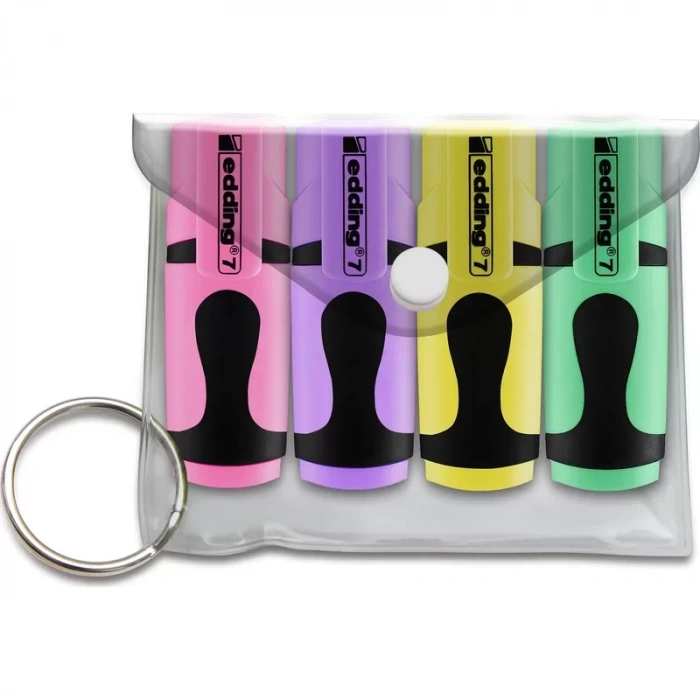 Edding Ed7p499pas Mini Fosforlu Kalem Seti Pastel 4 Renk
