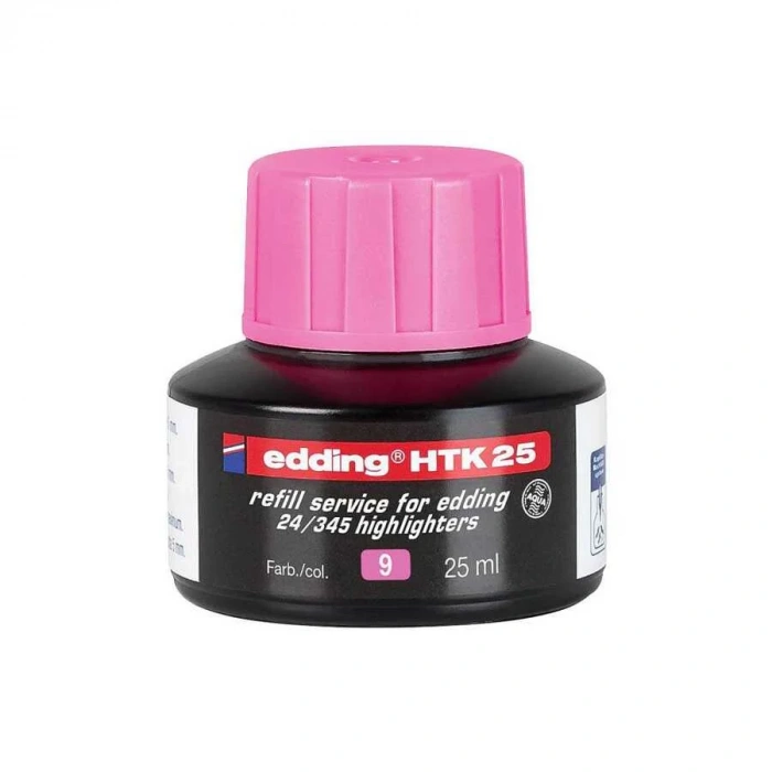 Edding HTK 25  Fosforlu Kalem Mürekkebi 25 ml Pembe