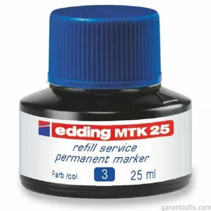Edding Mtk 25 Mavi Yedek Mürekkep (25 Ml)