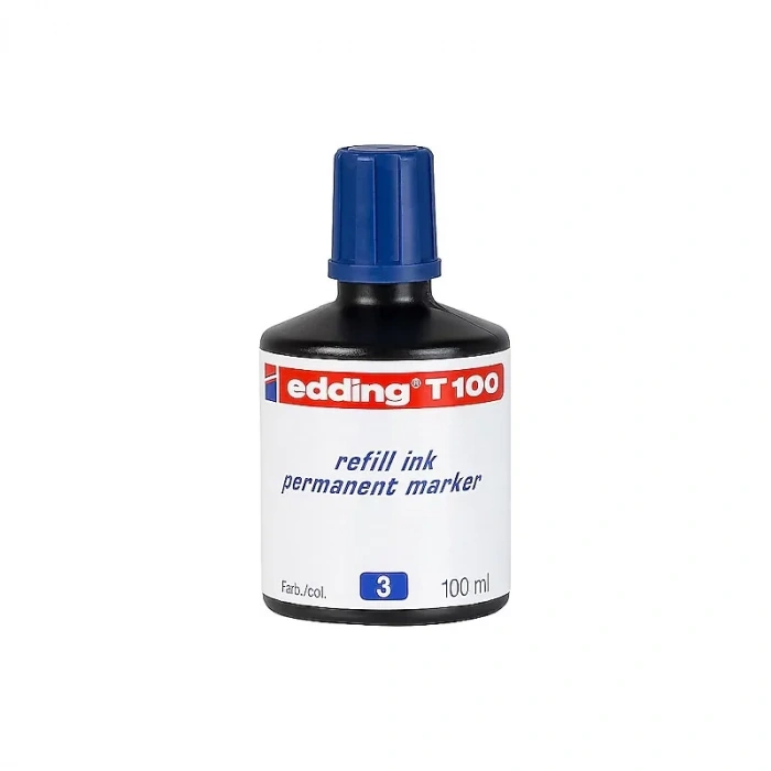 EDDİNG T100 MAVİ PERMANENT MÜREKKEP 100ML