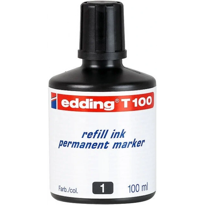 Edding T100 Permanent Marker Mürekkebi 100 ml. SİYAH
