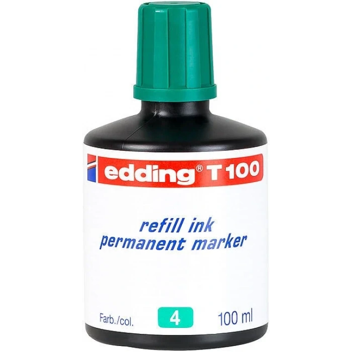Edding T100 Permanent Marker Mürekkebi 100 ml. YEŞİL