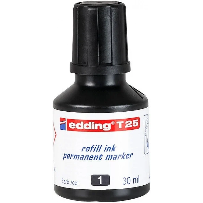 Edding T25 Permanent Marker Mürekkebi 30 ml. SİYAH