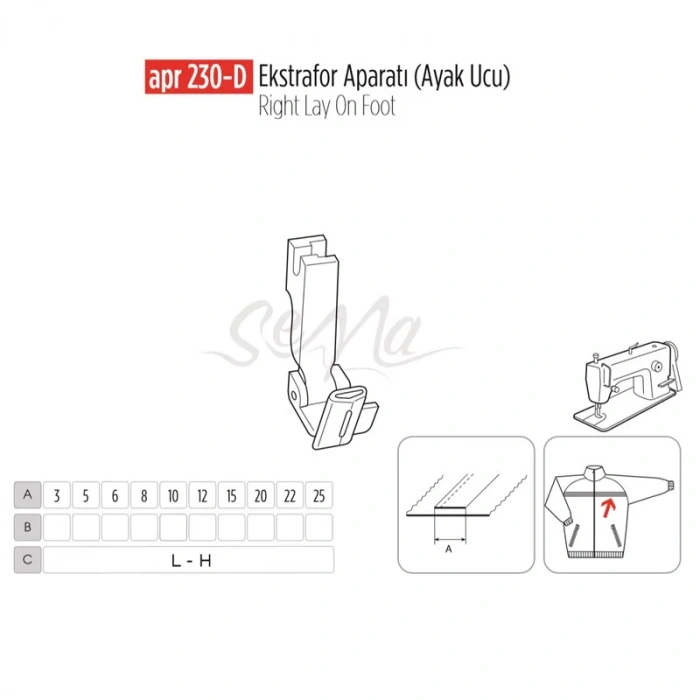 Ekstrafor Aparatı (Ayak Ucu) 5mm / APR 230-D