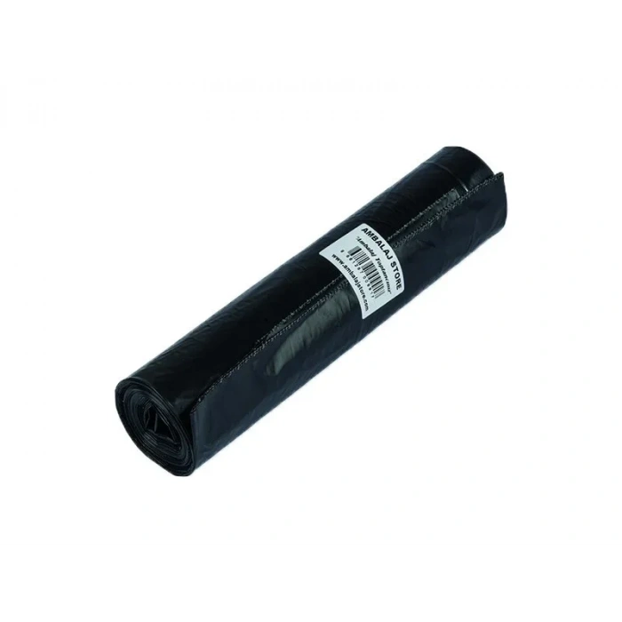 Endüstriyel Çöp Poşeti Battal Boy Siyah 300G 20 Rulo