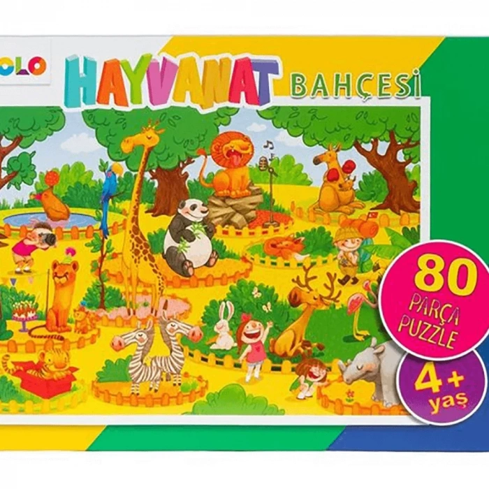 Eolo  80 Parça Puzzle - Hayvanat Bahçesi - Yer Puzzle