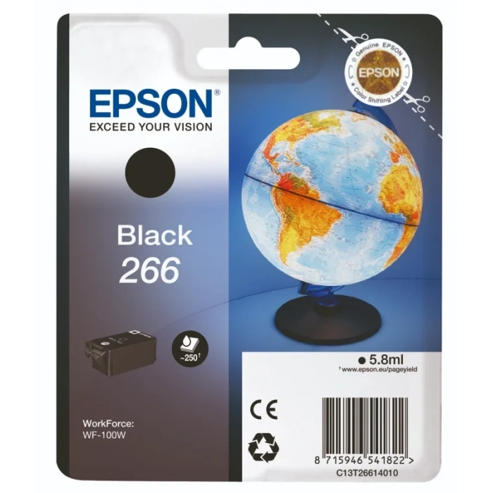 EPSON 266 C13T26614010 SİYAH MÜREKKEP KARTUŞ 6.7ml