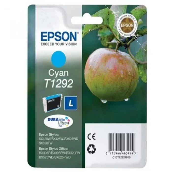 Epson C13t12924022 Cyan-l 7 Ml-l 500sf-b42wd/bx305f/bx320/bx525/bx625 7 Ml-l
