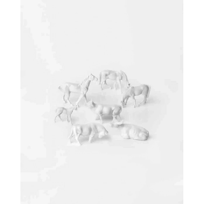 Eshel Maket Beyaz Evcil Hayvanlar 1/200 5li