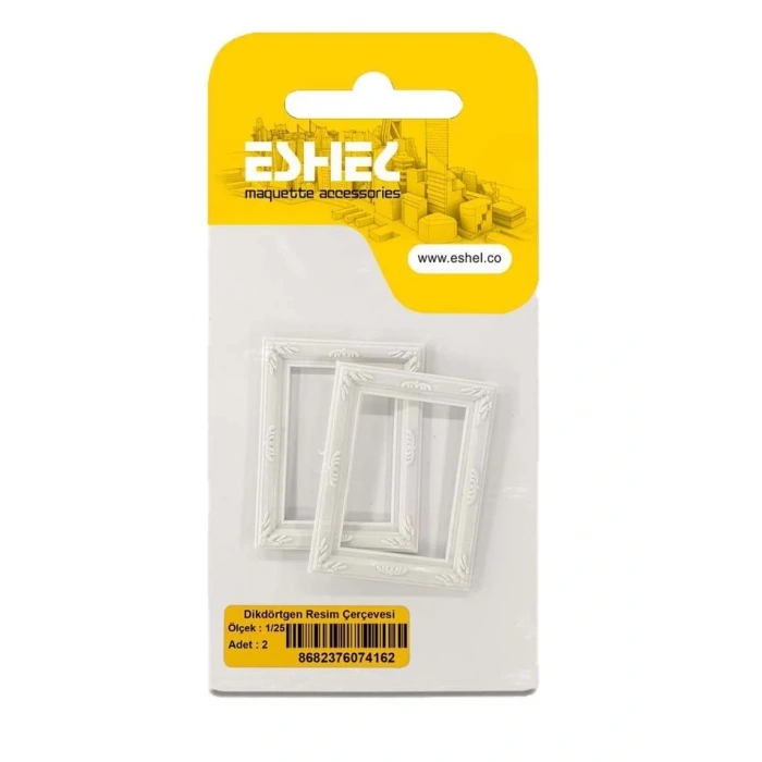 Eshel Maket Dikdörtgen Resim Çerçevesi 1/25 2li