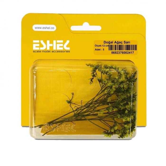 Eshel Maket Doğal Ağaç Sarı 12cm 5li