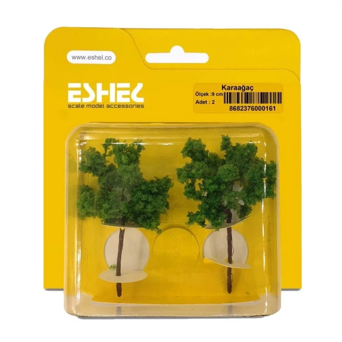 Eshel Maket Karaağaç Ağacı 9cm 2li