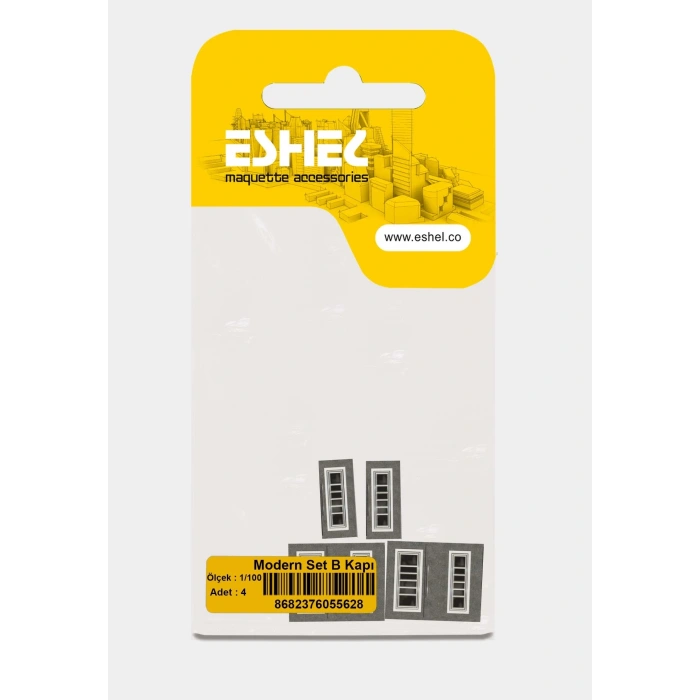 Eshel Maket Modern Set B Kapı 1/100 2li