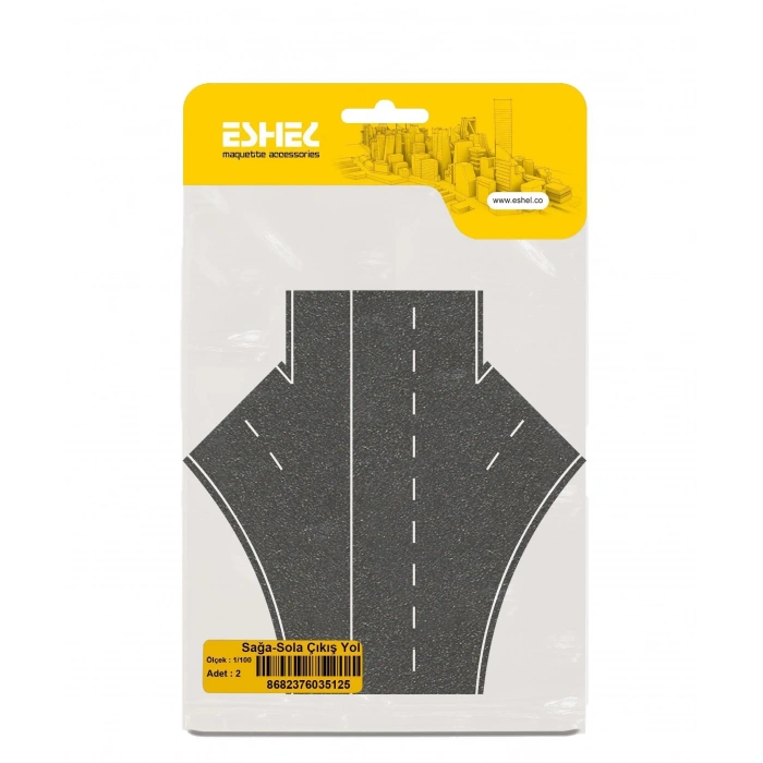 Eshel Maket Sağa-Sola Çıkış Yol 1/100 2li