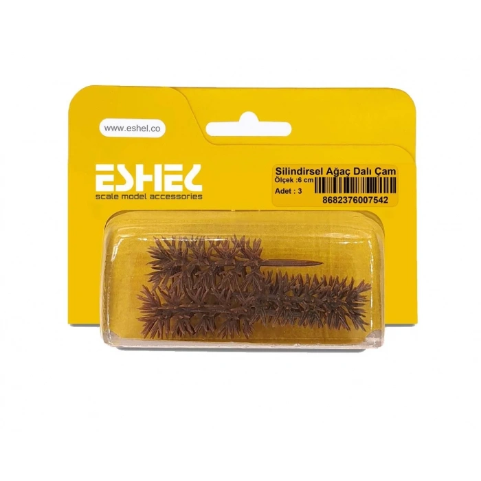 Eshel Maket Silindirsel Ağaç Dalı Çam 6cm 3lü