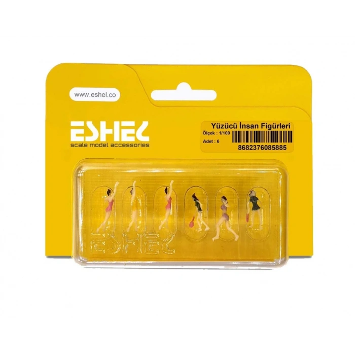 Eshel Maket Yüzücü İnsan Figürleri 1/100 6li
