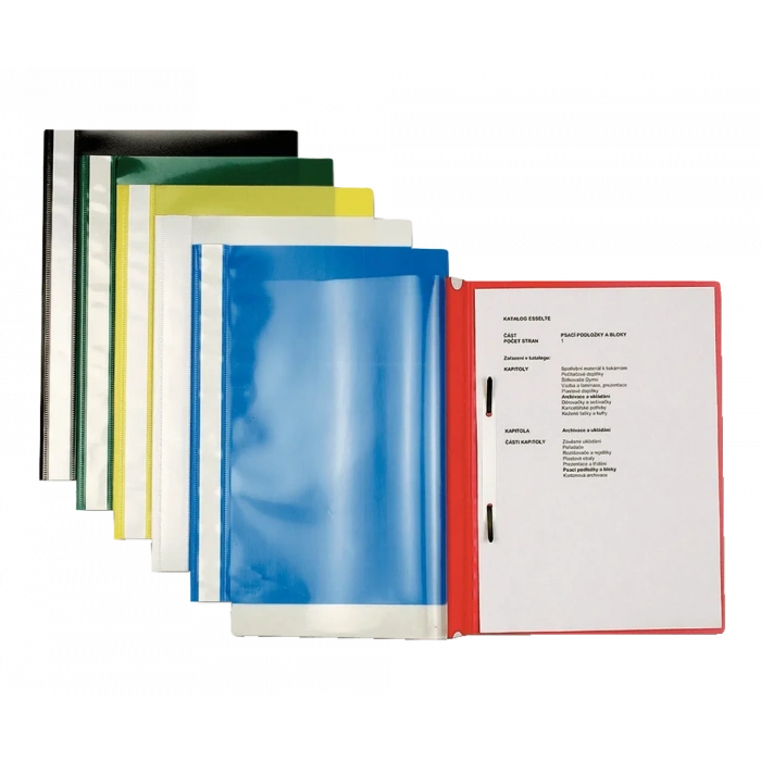 Esselte 4199 Kırmızı Plastik Telli Dosya (50 Li Paket)