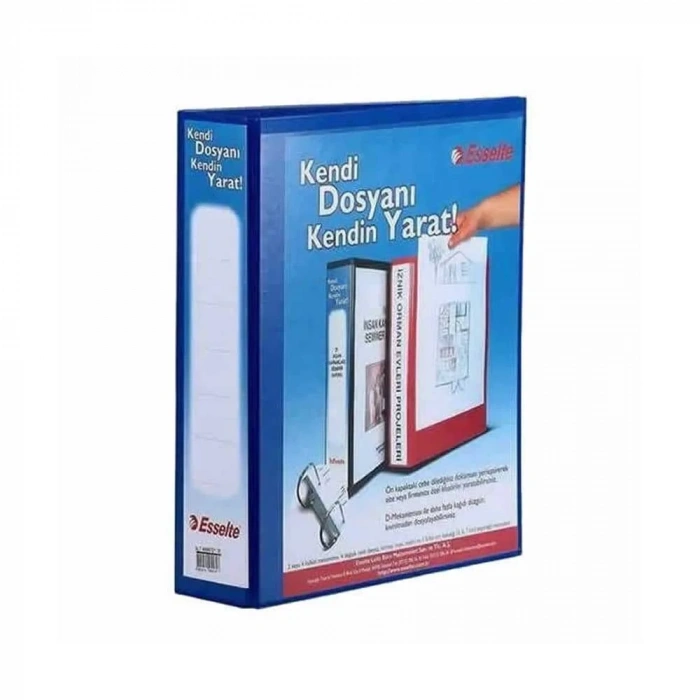 Esselte Plastik Klasör A4 2 Mekanizmalı 50 mm Halkalı Mavi