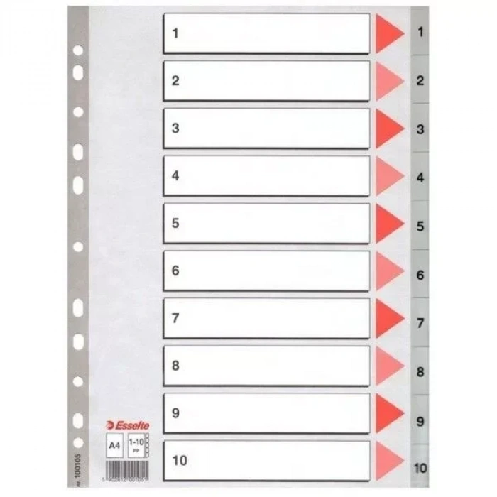 Esselte Seperatör 1-10 Rakamlı (Ayraç)