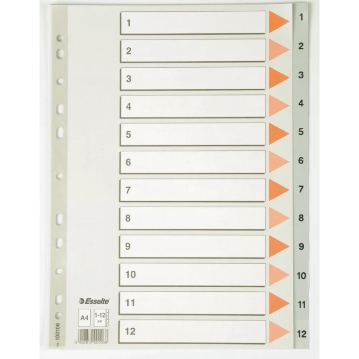Esselte Seperatör 1-12 Rakamlı (ayraç)