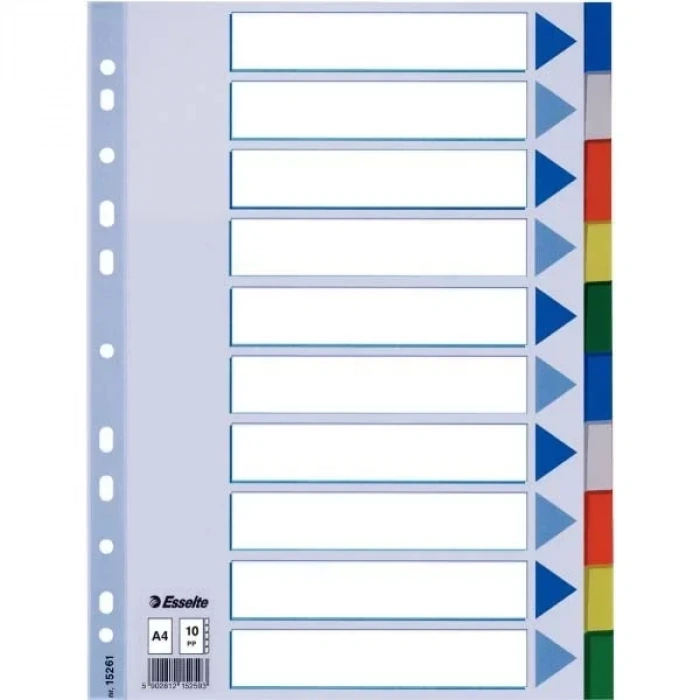 Esselte Seperatör 10 Renkli (Ayraç)