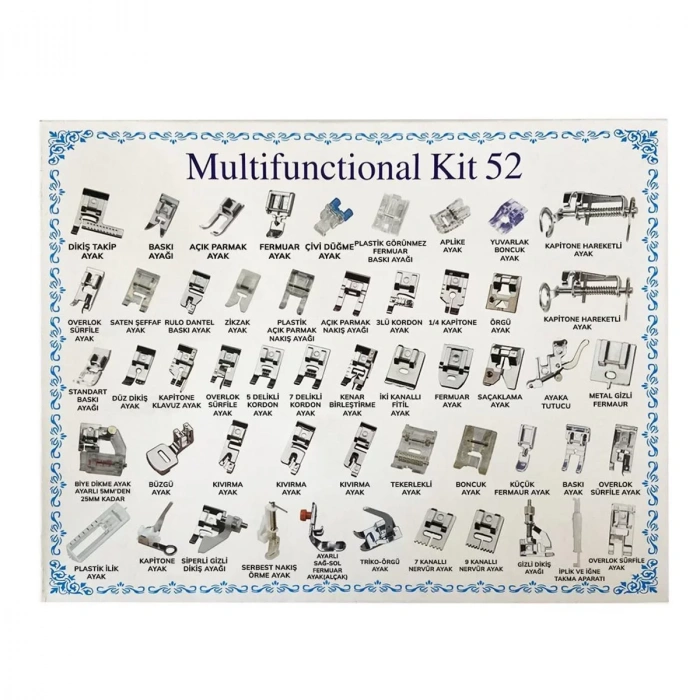 Ev Tipi Dikiş Makinesi 52 Parça Ayak Seti