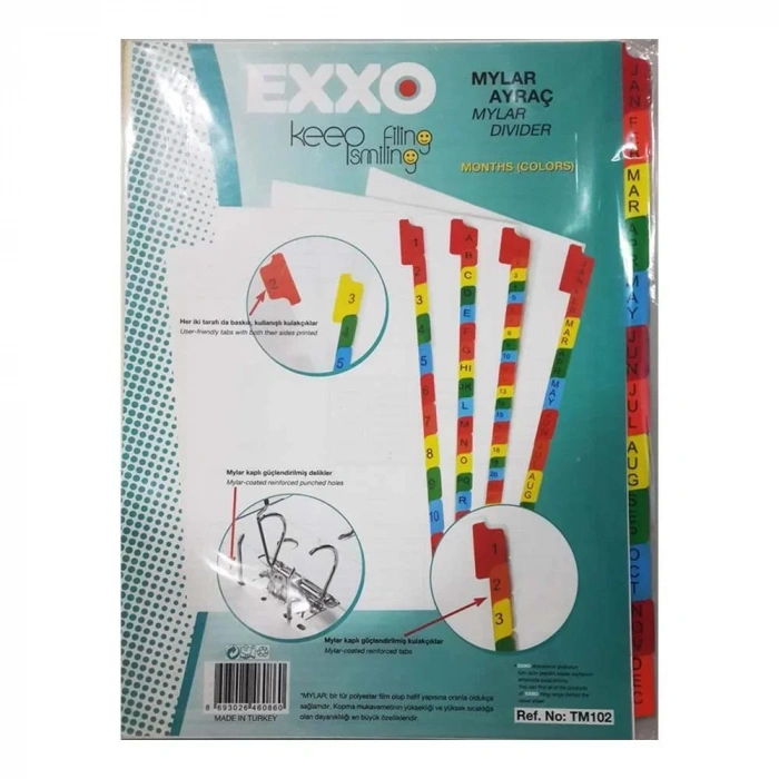 Exxo Ocak-aralık Renkli Seperatör Tm102