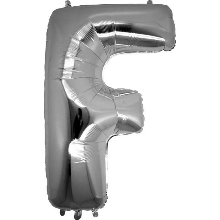 F Harfi Gümüş Folyo Balon