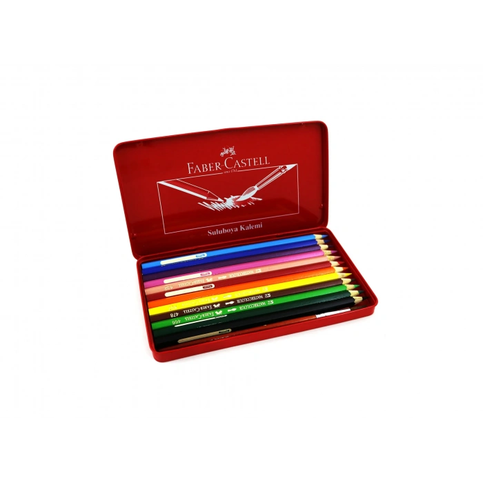 FABER 12 R.AQUARELL BOYA KALEMİ METAL KUTU 115929