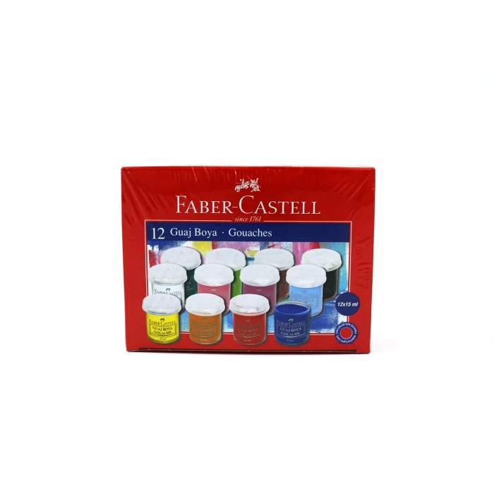 FABER 12 RENK GUAJ BOYA ŞİŞE 160401