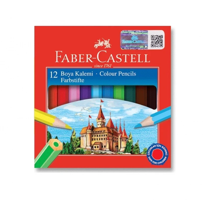 Faber 12 Renk Kuru Boya Kalemi Yarım Boy 116412